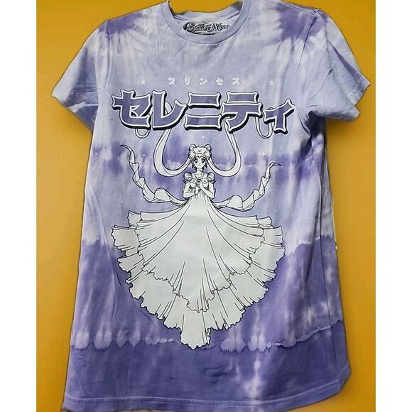 Sailor Moon Princess Serenity Katakana Tie-Dye Shirt Small New A130 Excellent - Picture 2 of 5
